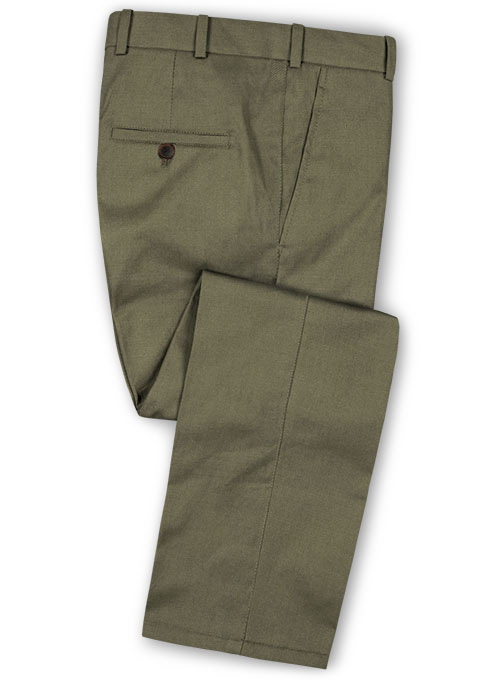 Scabal Olive Wool Pants : Made To Measure Custom Jeans For Men & Women ...