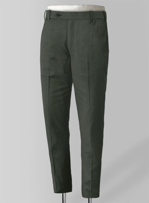 Scabal Seaweed Green Wool Pants - Click Image to Close