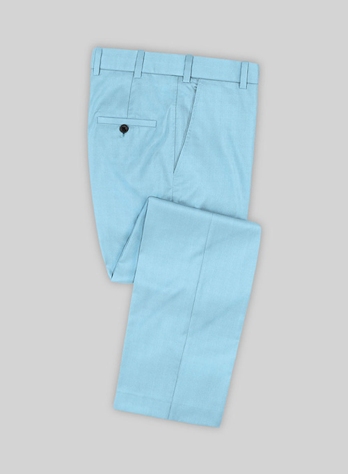 Scabal Sky Blue Wool Pants