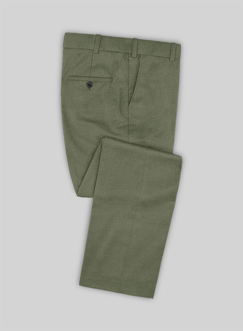 Scabal Fern Green Wool Pants