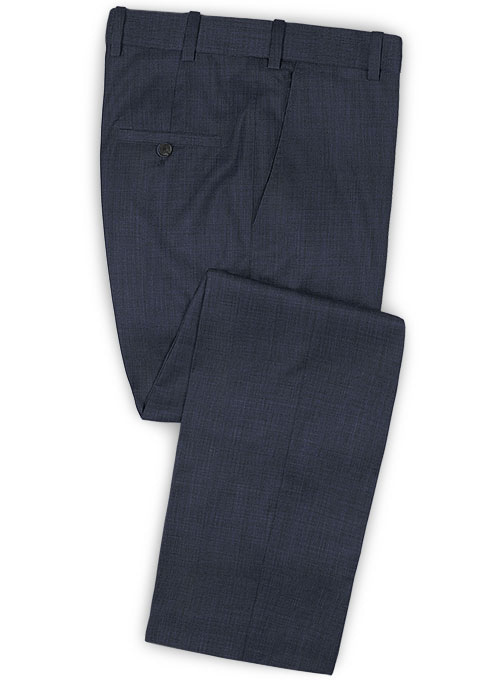 Sharkskin Steel Blue Wool Pants : Made To Measure Custom Jeans For Men ...