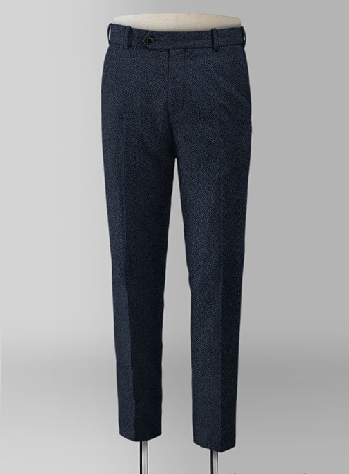 Showman Blue Herringbone Tweed Pants - Click Image to Close