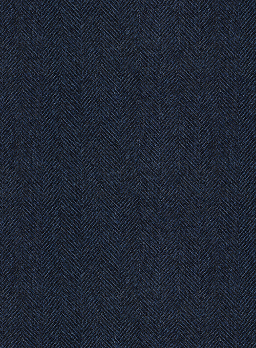 Showman Blue Herringbone Highland Tweed Trousers