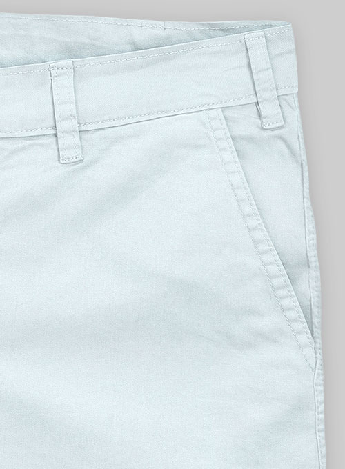 Sky Blue Stretch Summer Chino Shorts - Click Image to Close