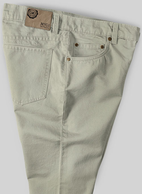 Slate Green Stretch Chino Jeans - Click Image to Close