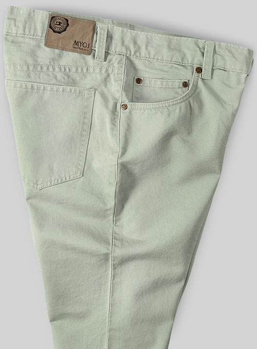 Slate Green Stretch Chino Jeans - Click Image to Close