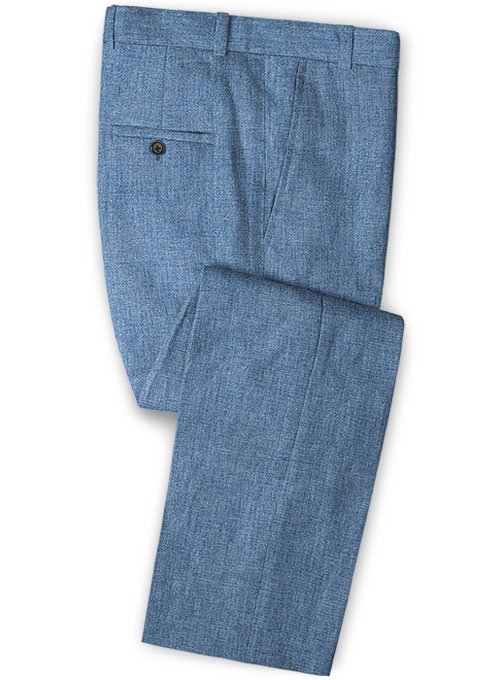 Solbiati Denim Light Blue Linen Pants