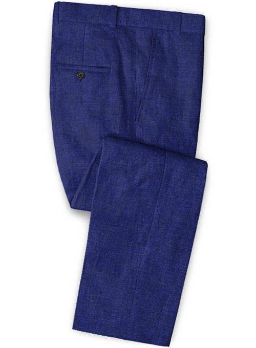 Solbiati Indigo Linen Pants : Made To 