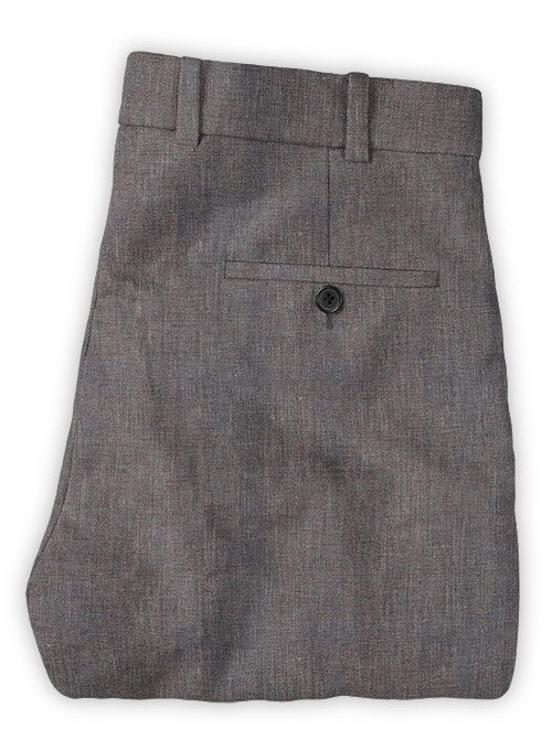 Solbiati Raw Brown Linen Pants