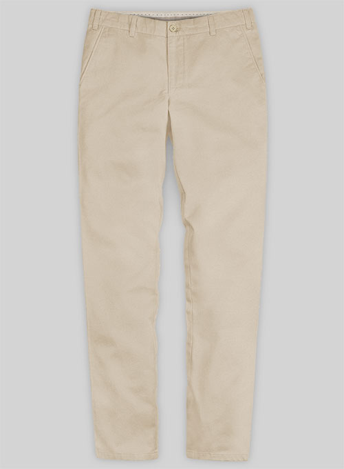 Sand Feather Cotton Canvas Stretch Chino Pants