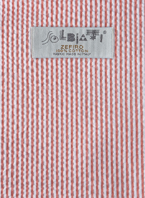Solbiati Coral Red Seersucker Pants - Click Image to Close