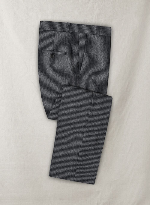 Solbiati Gray Blue Seersucker Pants