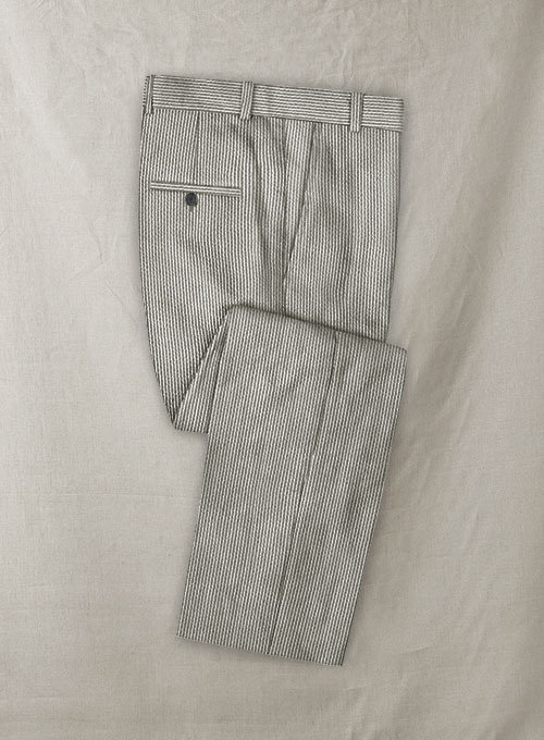 Solbiati Gray Seersucker Pants