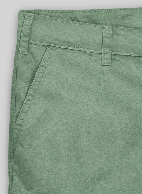 Spring Green Stretch Summer Weight Chino Shorts