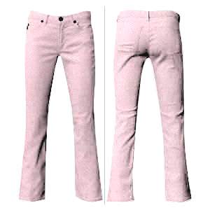 Pink Cotton Stretch Jeans