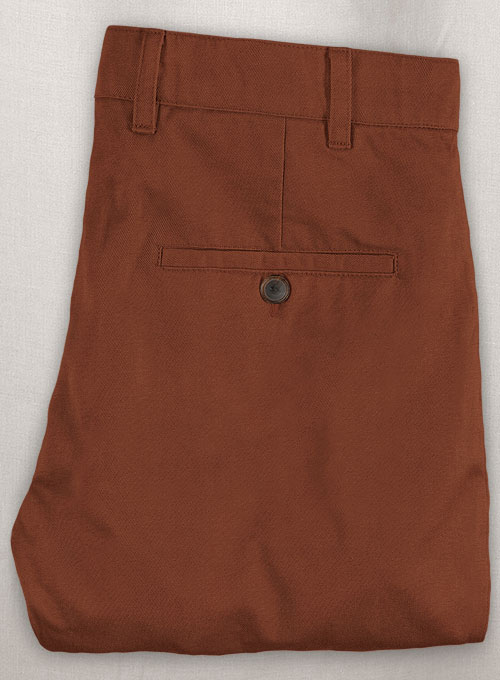 Stretch Summer Weight Rust Chino Pants