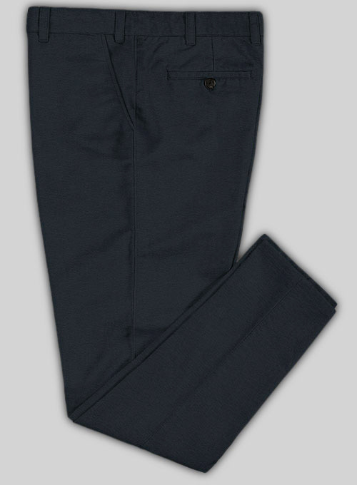 Stretch Summer Navy Blue Chino Pants