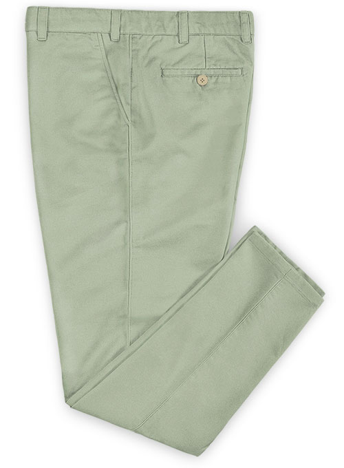 Slate Green Stretch Chino Pants - Click Image to Close