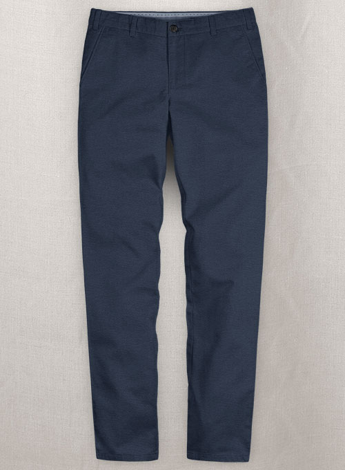 Stretch Summer Weight Navy Blue Chino Pants