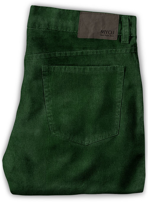 Stretch English Green Corduroy Jeans - 21 Wales