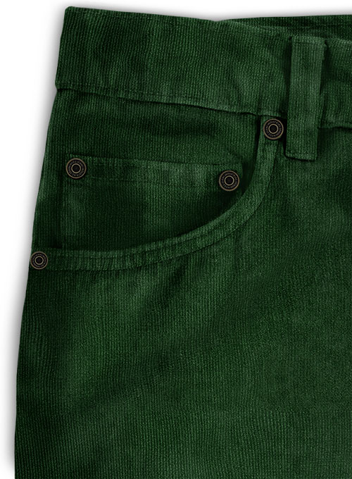 Stretch English Green Corduroy Jeans - 21 Wales