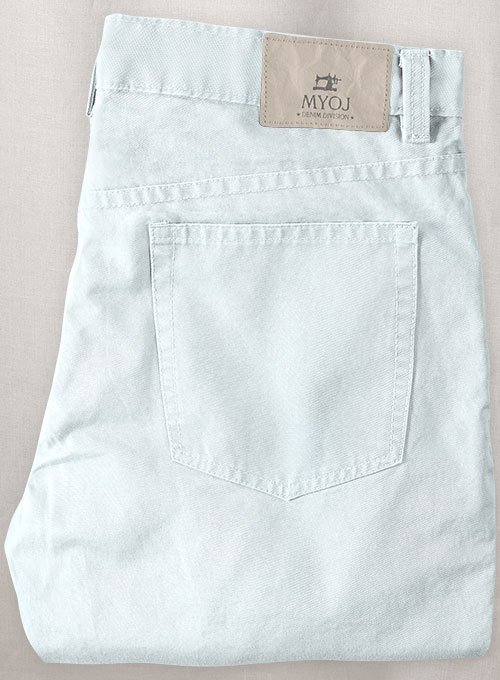 Stretch Summer Sky Blue Chino Jeans - Click Image to Close