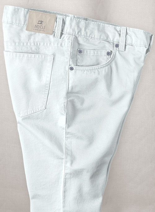 Stretch Summer Weight Sky Blue Chino Jeans - Click Image to Close