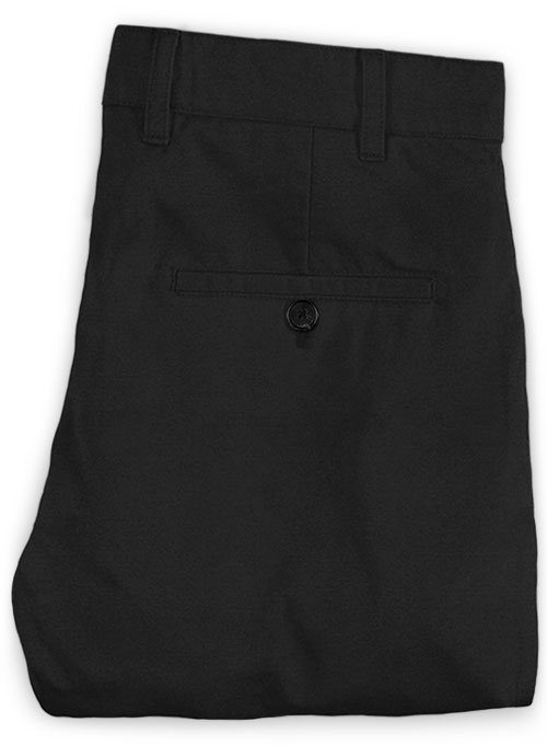 Stretch Summer Black Chino Pants - Click Image to Close