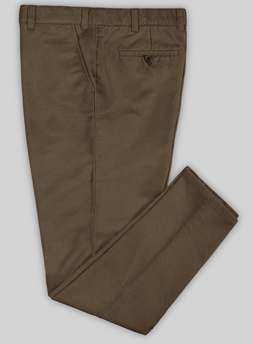 Stretch Summer Brown Chino Pants