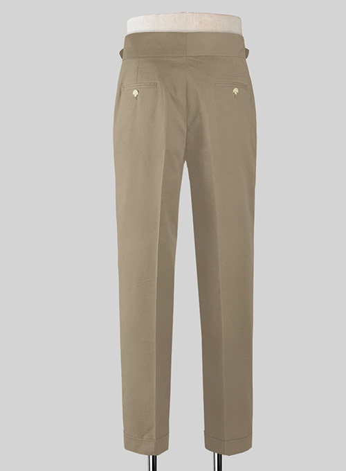 Stretch Summer Khaki Chino Gurkha Trousers