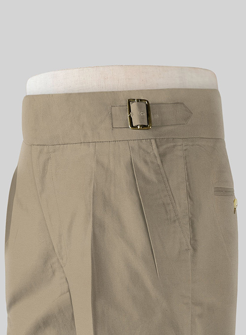 Stretch Summer Khaki Chino Gurkha Trousers