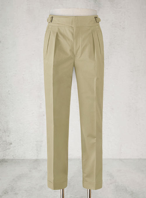 Stretch Summer Khaki Chino Gurkha Trousers