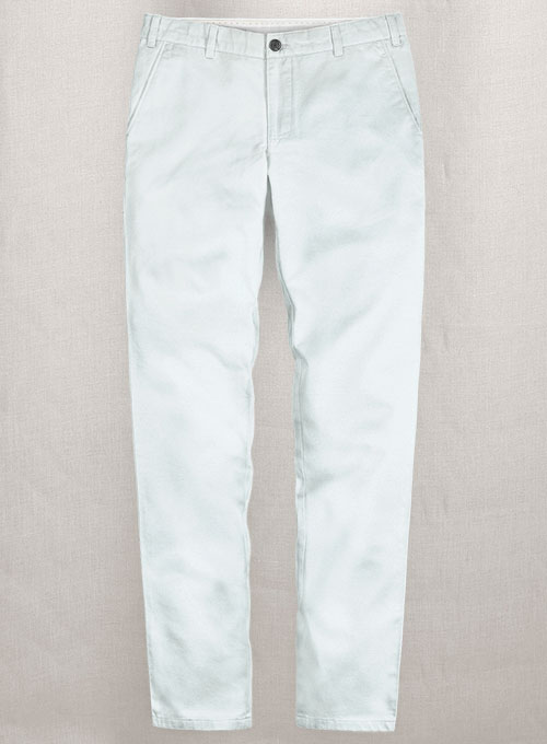 Italian White Cotton Stretch Pants : Made To Measure Custom Jeans For Men &  Women, MakeYourOwnJeans®