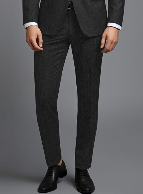 Delft Gray Checks-Plaid Premium Wool Blend Pant For Men