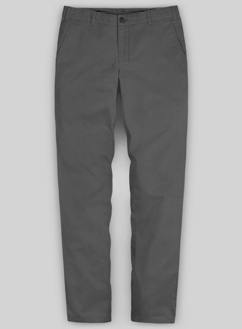 Dark Gray Stretch Chino Pants