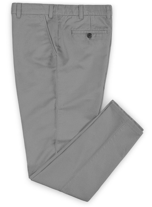 Gray Stretch Chino Pants - Click Image to Close
