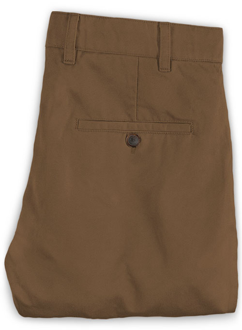 Brown Stretch Chino Pants - Click Image to Close