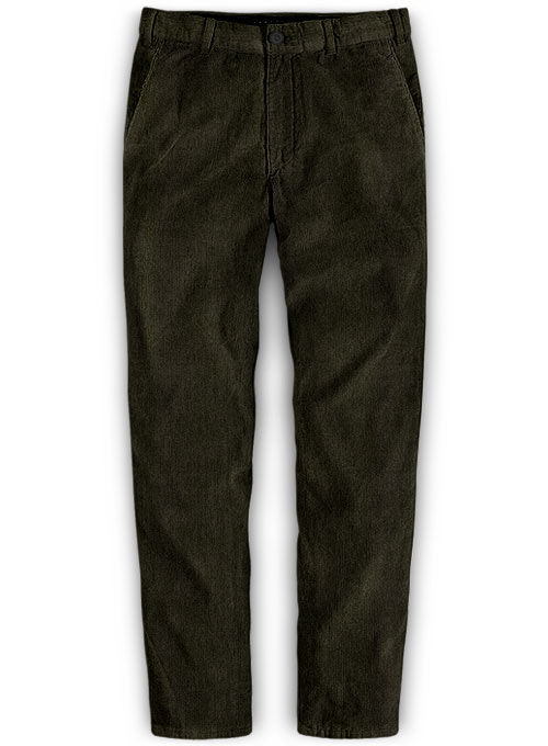 Stretch Olive Corduroy Trousers - 21 Wales : Made To Measure Custom ...