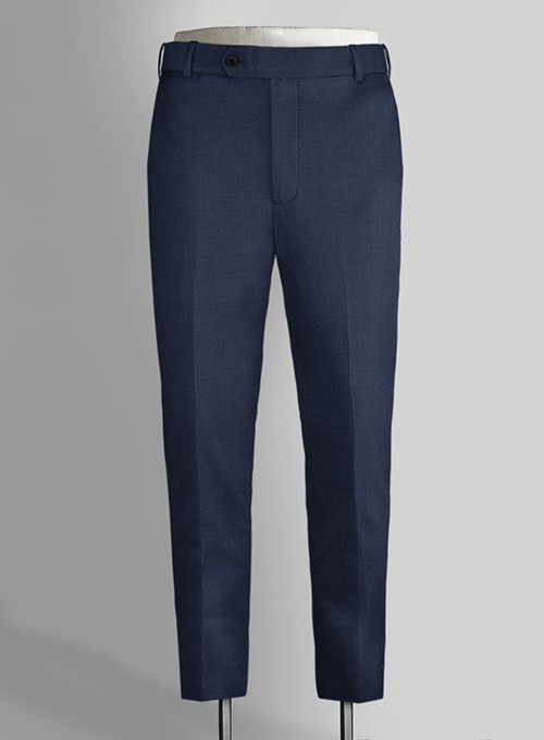 Stretch Royal Blue Wool Pants - Click Image to Close