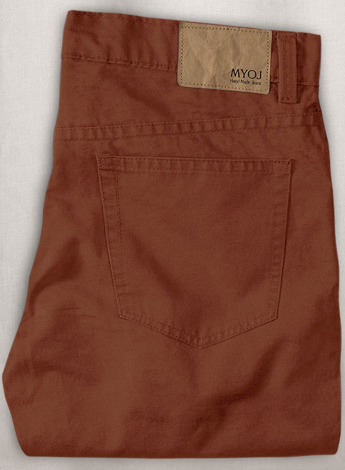 Stretch Summer Weight Rust Chino Jeans