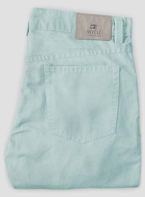 Stretch Summer Sea Blue Chino Jeans