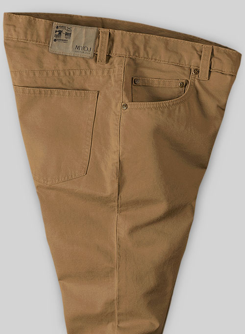 Stretch Summer Tan Chino Jeans - Click Image to Close