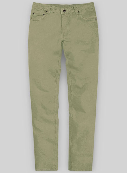 Stretch Summer Army Green Chino Jeans