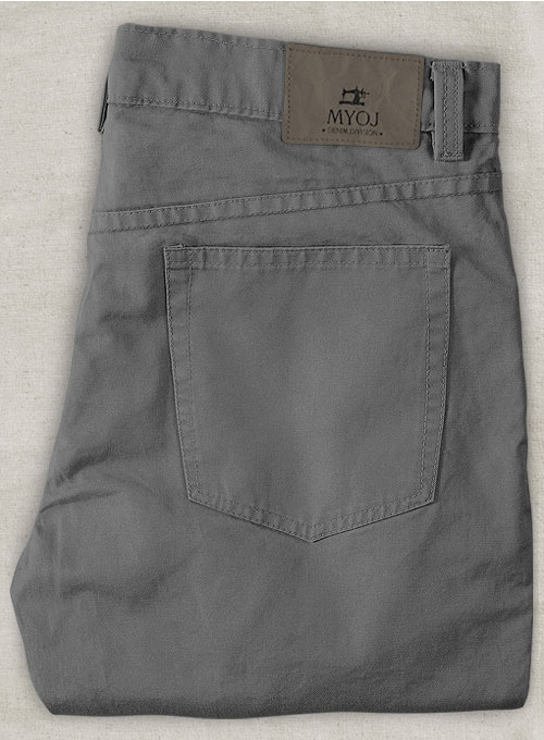 Stretch Summer Weight Gray Chino Jeans