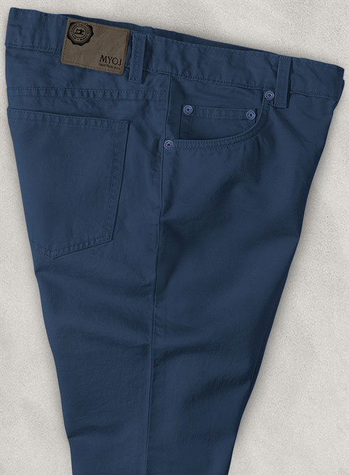 Stretch Summer Royal Blue Chino Jeans - Click Image to Close