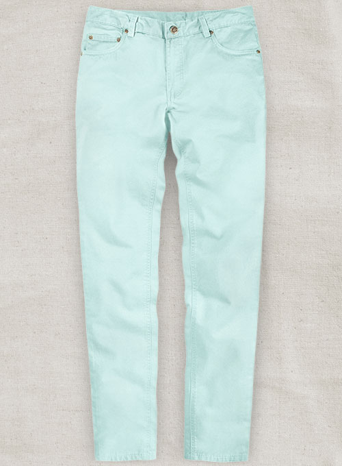 Stretch Summer Weight Sea Blue Chino Jeans