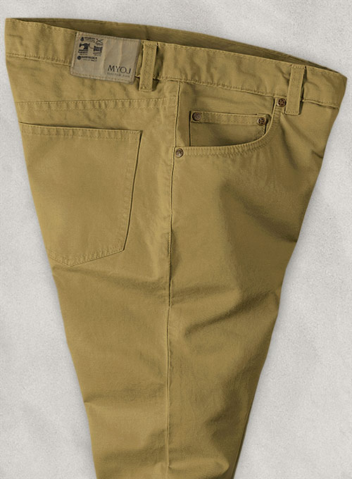 Stretch Summer Tan Chino Jeans - Click Image to Close