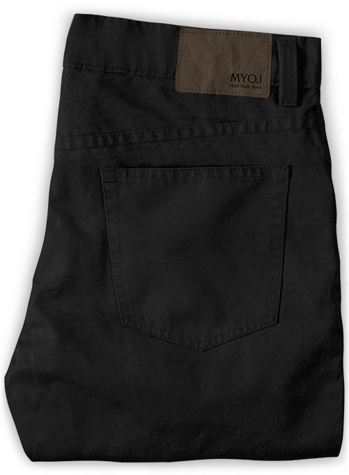 Stretch Summer Weight Black Chino Jeans