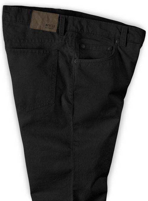 Stretch Summer Weight Black Chino Jeans