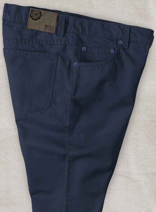 Stretch Summer Weight Dark Blue Chino Jeans